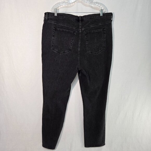 ABERCROMBIE & FITCH The '90s Slim Straight Hi-Rise Black Jeans Size 36/22R NEW! - Picture 2 of 16